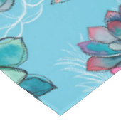 Blauwe achtergrond Floral Art Tafelkleed (Gekanteld)