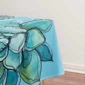 Blauwe achtergrond Floral Art Tafelkleed (Voorbeeld)