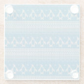 Blauwe achtergrond glazen onderzetter (Achterkant)