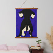 Blauwe achtergrond hangend wandkleed (Slaapkamer)