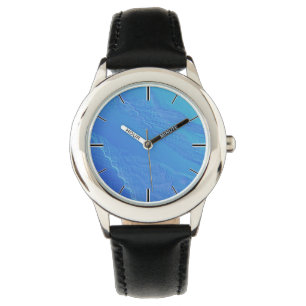 Blauwe achtergrond horloge