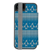 Blauwe achtergrond incipio iPhone portemonnee hoesje (Agenda Achterkant)