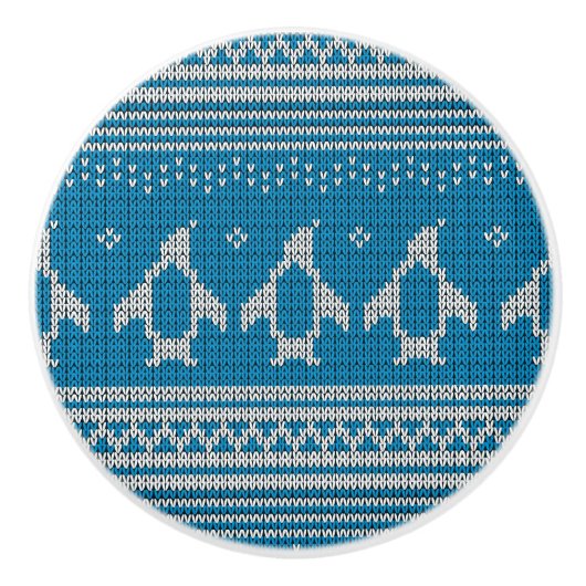 Blauwe achtergrond keramische knop (Voorkant)