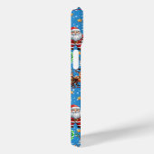 Blauwe Achtergrond Kerst Decoratiepatroon Case-Mate iPhone Case (Achterkant / Rechts)