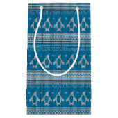 Blauwe achtergrond klein cadeauzakje (Voorkant)