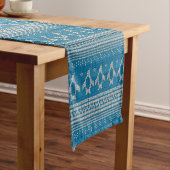 Blauwe achtergrond korte tafelloper (Voorbeeld)