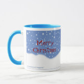 Blauwe achtergrond laat het de Mok van Kerstmis sn (Links)