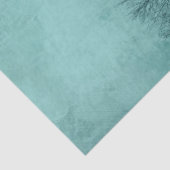 Blauwe achtergrond met bomen en schrijven tissuepapier (Detail)