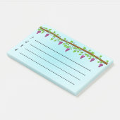Blauwe achtergrond met wijnstokken van 10 x 6 inch post-it® notes (Schuin)