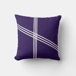 Blauwe achtergrond met witte lijnen kussen