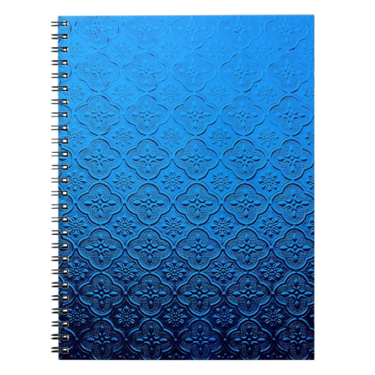blauwe achtergrond notitieboek (Voorkant)
