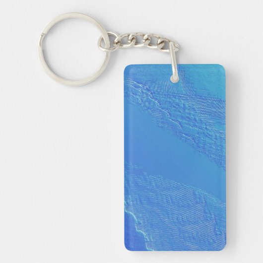 Blauwe Achtergrond Sleutelhanger (Voorkant)