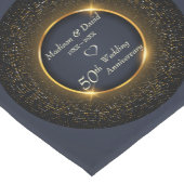 Blauwe achtergrond & Sparkling Lijst Korte Tafelloper (Hoek)