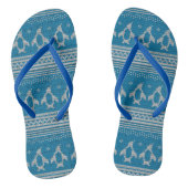 Blauwe achtergrond teenslippers (Voetbed)