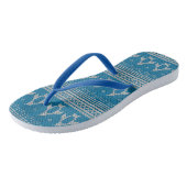 Blauwe achtergrond teenslippers (Schuin)