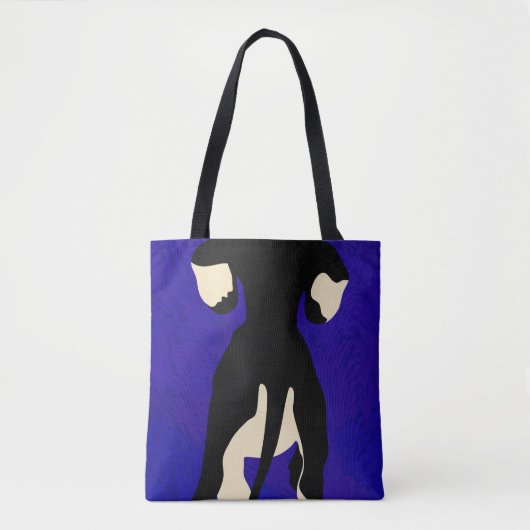Blauwe achtergrond tote bag (Voorkant)