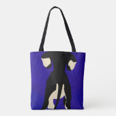 Blauwe achtergrond tote bag (Achterkant)
