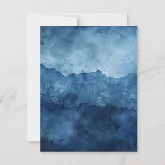 Blauwe achtergrond verdrietig inkt scrapbook papie kaart (Voorkant)