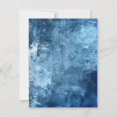 Blauwe achtergrond verdrietig inkt scrapbook papie kaart (Achterkant)