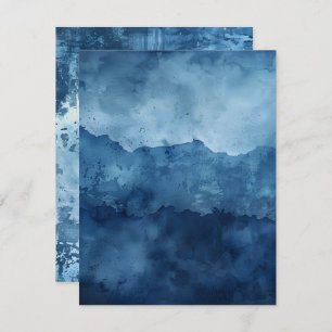 Blauwe achtergrond verdrietig inkt scrapbook papie kaart