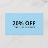 Blauwe achtergrond visitekaartje (Voorkant)