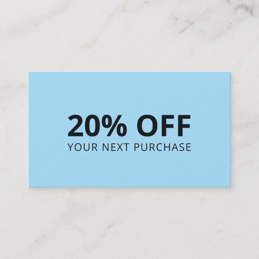 Blauwe achtergrond visitekaartje (Voorkant)