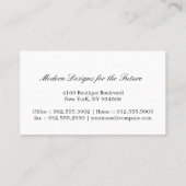 Blauwe achtergrond visitekaartje (Achterkant)