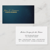 Blauwe achtergrond visitekaartje (Voorkant / Achterkant)