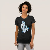 blauwe achtergrond voor Zeemeermin T-shirt (Voorkant volledig)