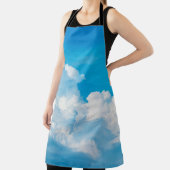 Blauwe achtergrond wolken wit schort (Insitu)