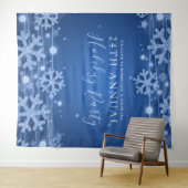 Blauwe Achtergrond Zakelijk Elegante Winter Glamou Wandkleed (In Situ (horizontaal))