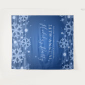 Blauwe Achtergrond Zakelijk Elegante Winter Glamou Wandkleed (Voorkant (horizontaal))