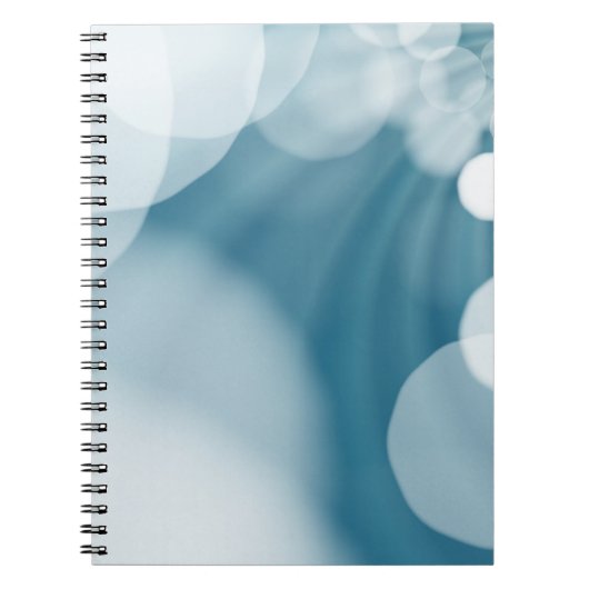 Blauwe achtergrondlensflap notitieboek (Voorkant)