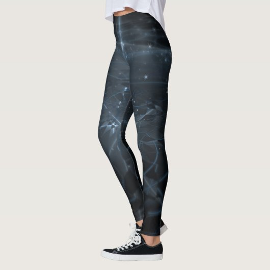 Blauwe achterste melkweg leggings (Links)