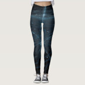 Blauwe achterste melkweg leggings (Voorkant)