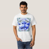 Blauwe Acteur Maskers T-shirt (Voorkant volledig)