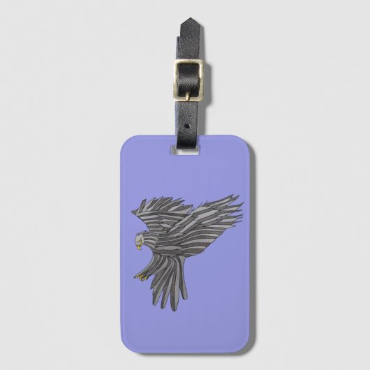 Blauwe Adelaar Bagagelabel (Voorkant (verticaal))