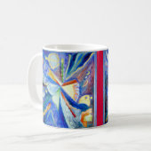 Blauwe adelaar met rood koffiemok (Voorkant links)