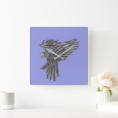 Blauwe Adelaar Vierkante Klok (Huis)