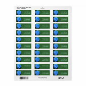 Blauwe Adresetiketten Etiket (Full Sheet)