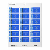  blauwe Adresetiketten Etiket (Full Sheet)