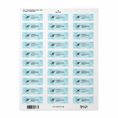 blauwe Adresetiketten Etiket (Full Sheet)