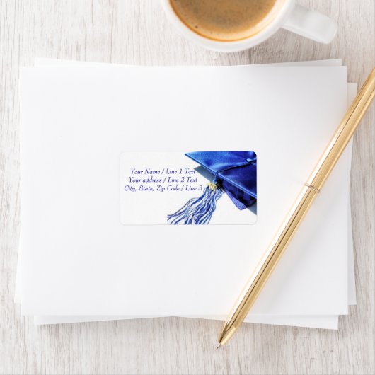 Blauwe Adresetiketten met stuifmeel Etiket (Insitu)