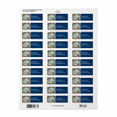 Blauwe Adresetiketten Natuur strand schelpen rotse Etiket (Full Sheet)