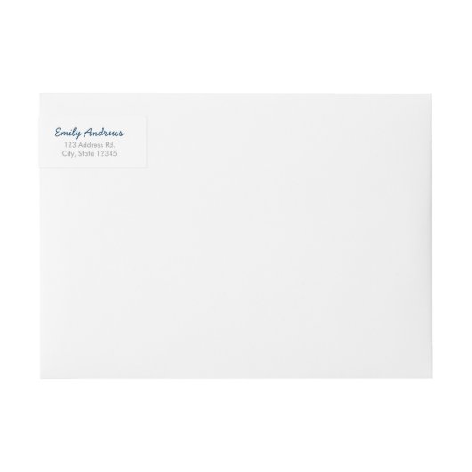 Blauwe Adresetiketten van Gingham (Voorkant)