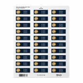 Blauwe  Adresetiketten van het Baseball Team Etiket (Full Sheet)