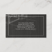 Blauwe afdruk | Architect | Bouwnijverheid Logo Visitekaartje (Achterkant)