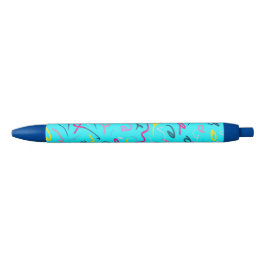 Blauwe afdrukken met 90-inch virussen zwarte inkt pen
