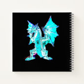 Blauwe Afgrond Hemelse Serpent Fantasie Mythisch B Notitieboek (Achterkant)