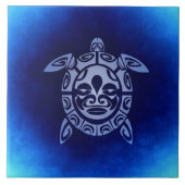 Blauwe Afrikaanse driekleppige Zee Tegeltje (Voorkant)